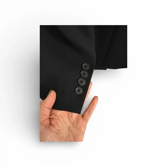 Nili Lotan Women’s Boxy Pimpton Blazer Black Size O Oversized XS - Picture 3 of 12